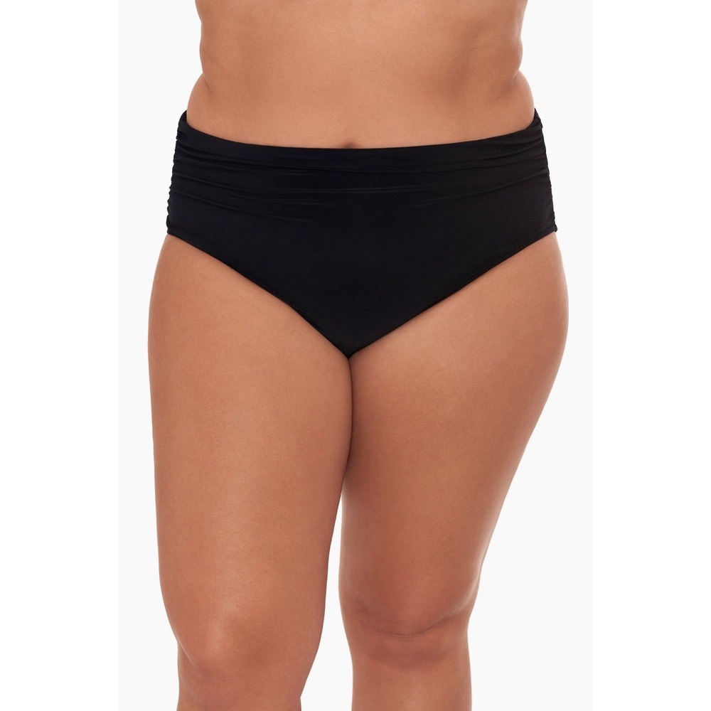 Magicsuit MiracleSuit Plus Size Shirred Jersey Swim Bottom High Waist‎ NWT 18W